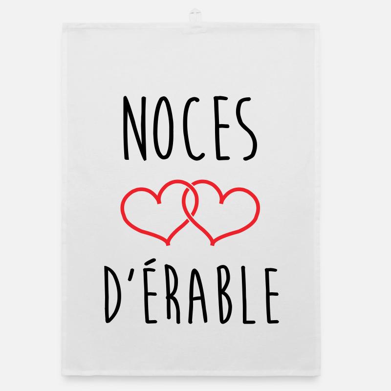 Noces d'Érable 58 ans de mariage Torchon bio