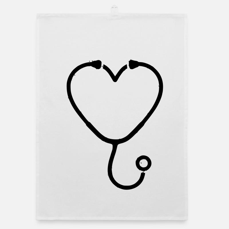 Plan de médecine cardiaque par stéthoscope Torchon bio