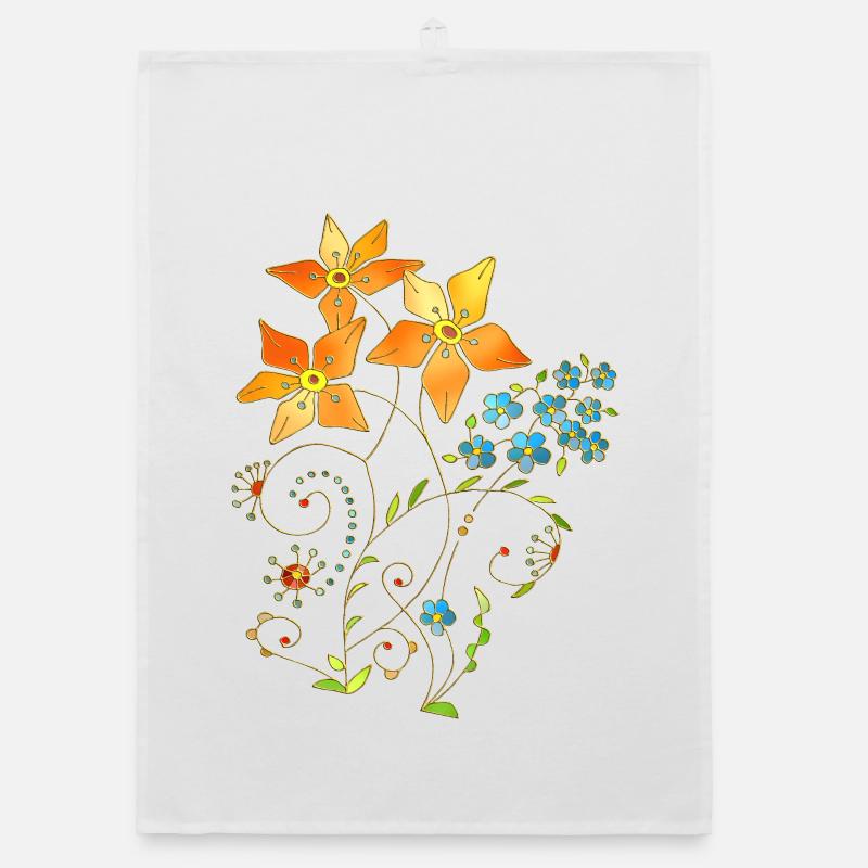 Blumen Organic Geschirrtuch
