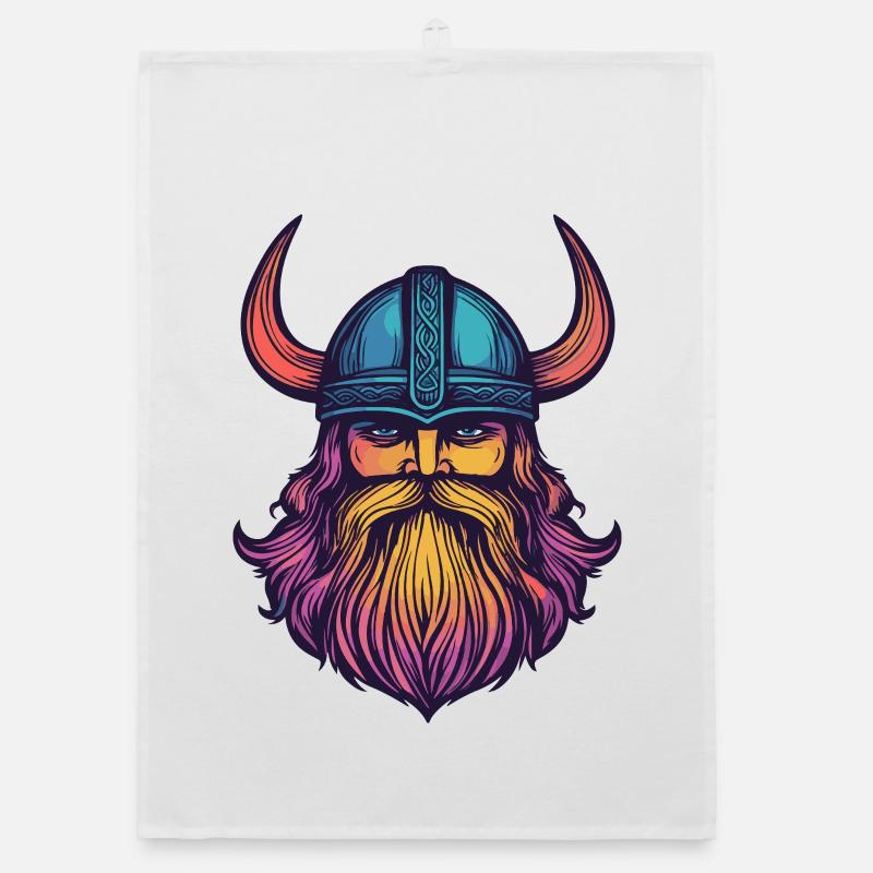 Viking Helmet Organic dish towel