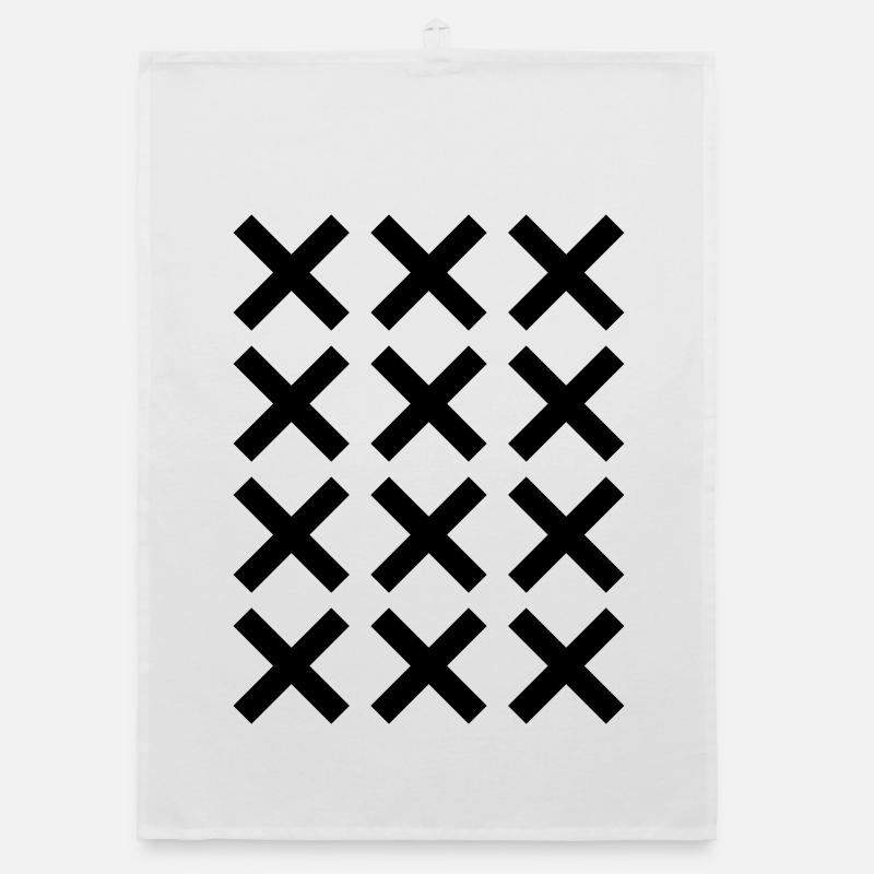 X-Muster-Gitterdesign Organic Geschirrtuch
