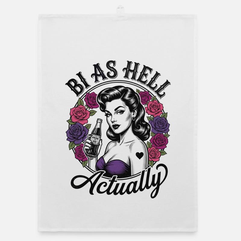 LGBTQ Pride Month - Bi As Hell Actually Organic dish towel