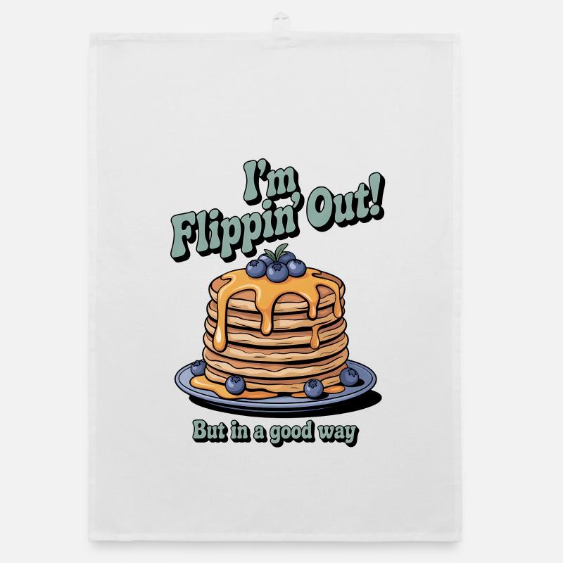 Pancake craze with syrup Organic dish towel
