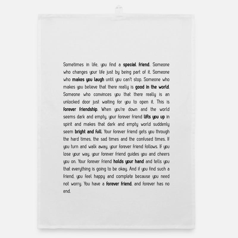 Forever has no end Organic dish towel