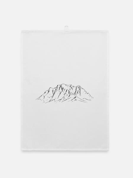 Zugspitze - höchster Berg Deutschland - Organic Geschirrtuch - Weiß