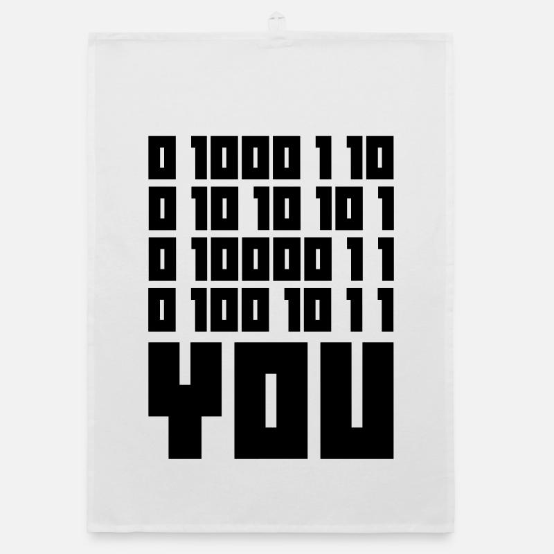 Binärcode F**k YOU – Geek Code & Nerd Humor Organic Geschirrtuch