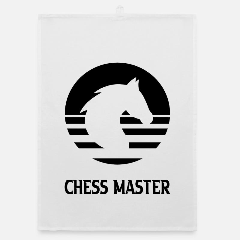 Chess - Organic Geschirrtuch - Weiß