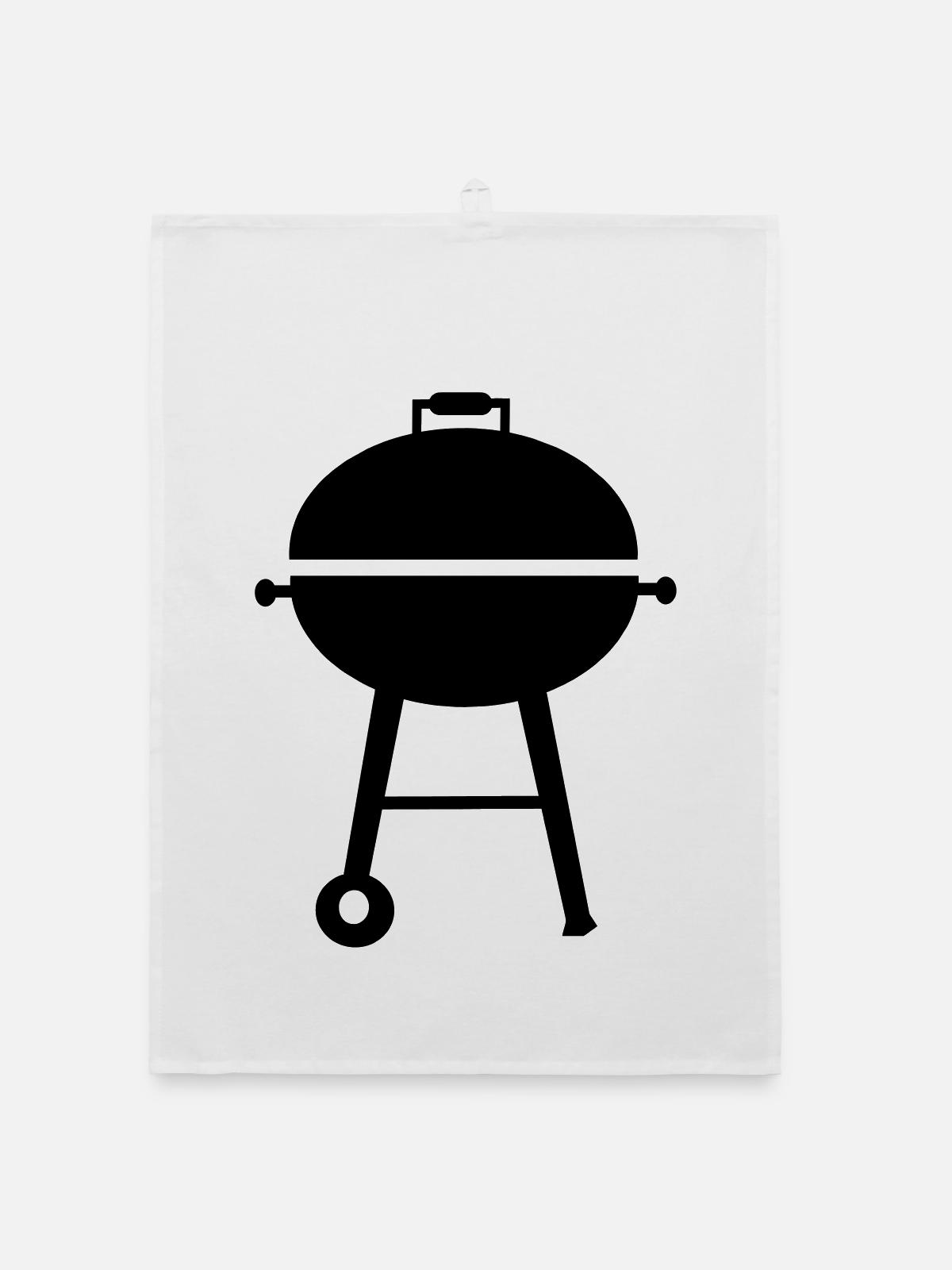 Barbecue Barbecue - Torchon bio - blanc - Devant