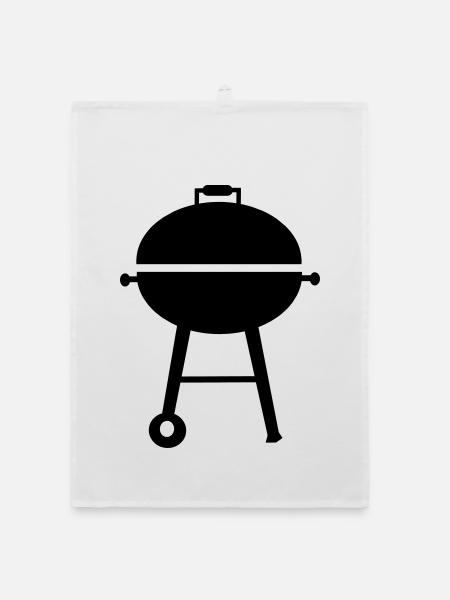 BBQ Barbeque - Organic Geschirrtuch - Weiß - Vorne