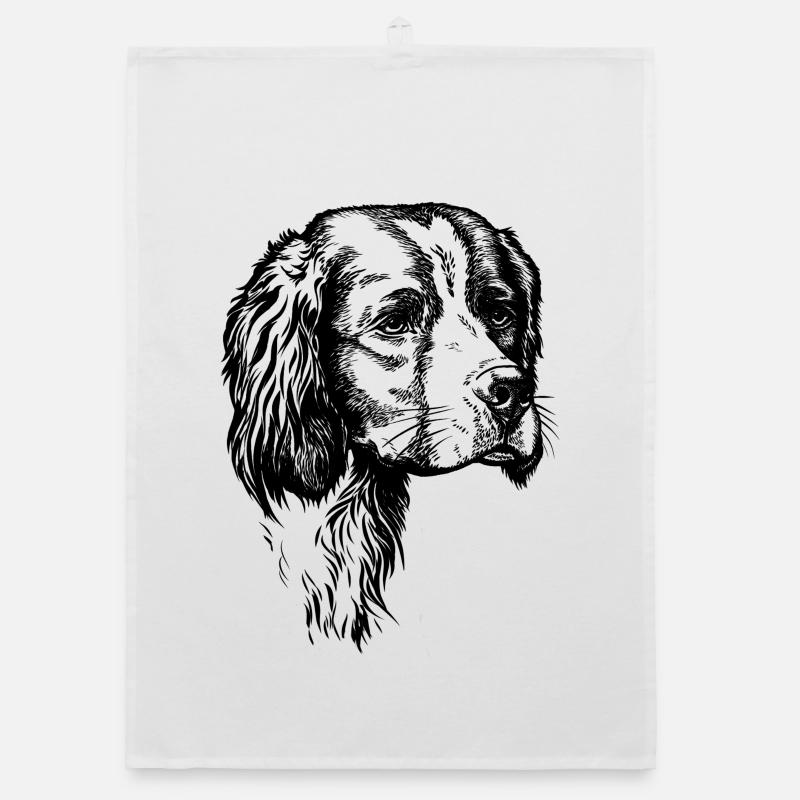 IRW Setter Portrait Organic Geschirrtuch