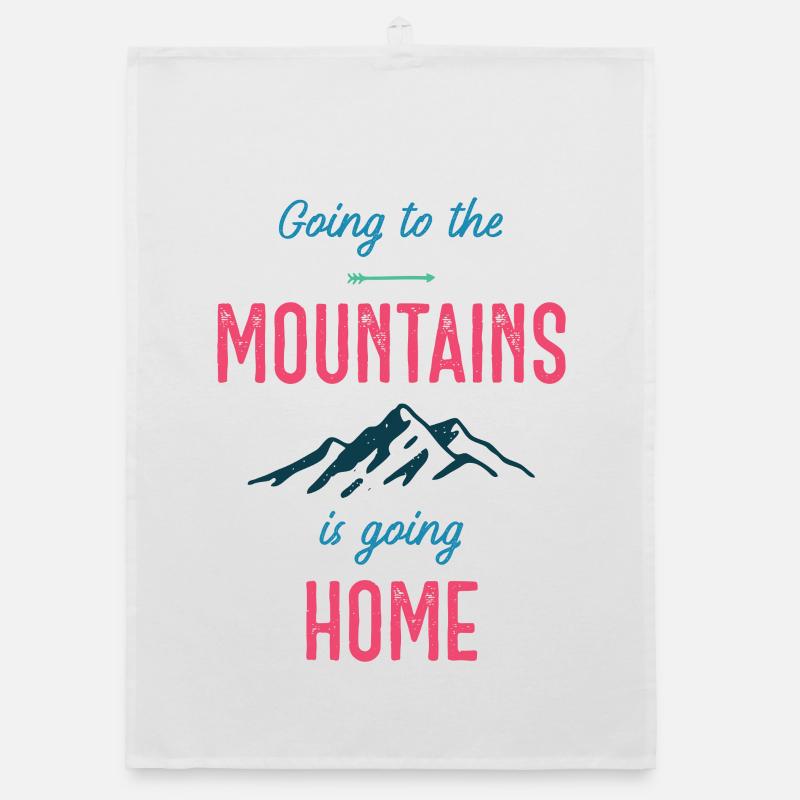 Going to the Mountains is Going Home Organic dish towel