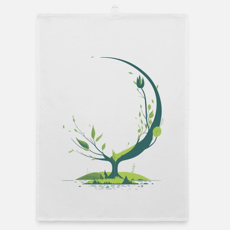 Delicate plants Organic dish towel