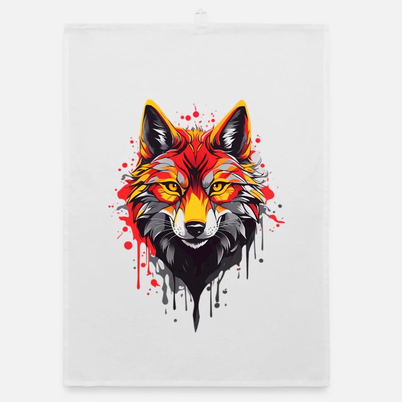 Cool Wolf Organic dish towel