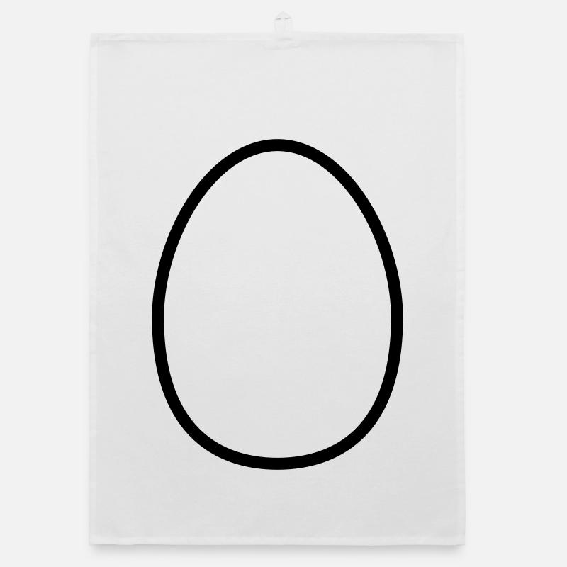 Easter Egg Contour – Minimalist Easter Design Organic dish towel