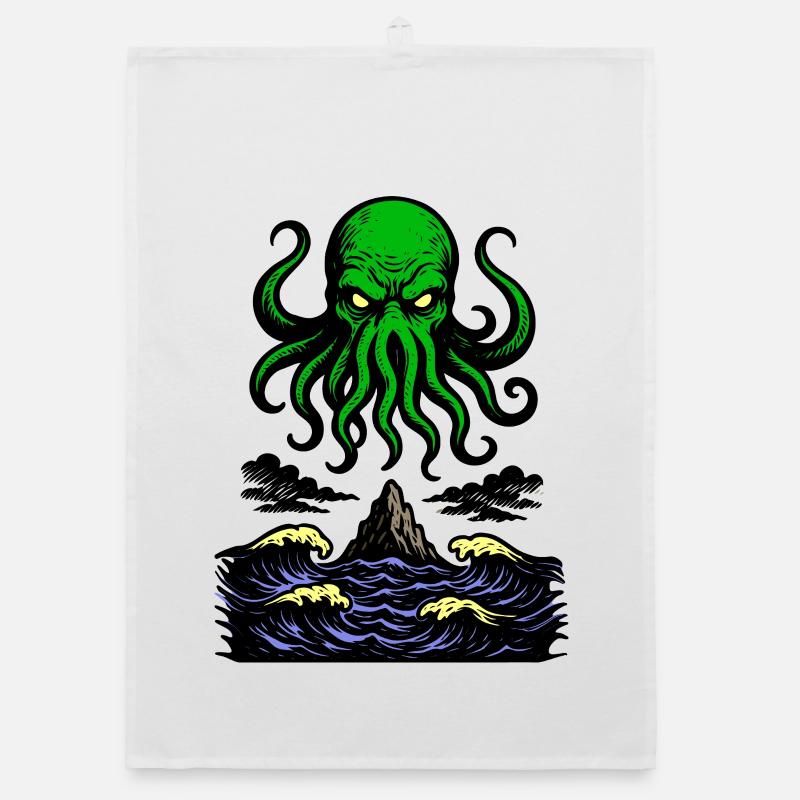 Cthulhu Rétro 2 Torchon bio
