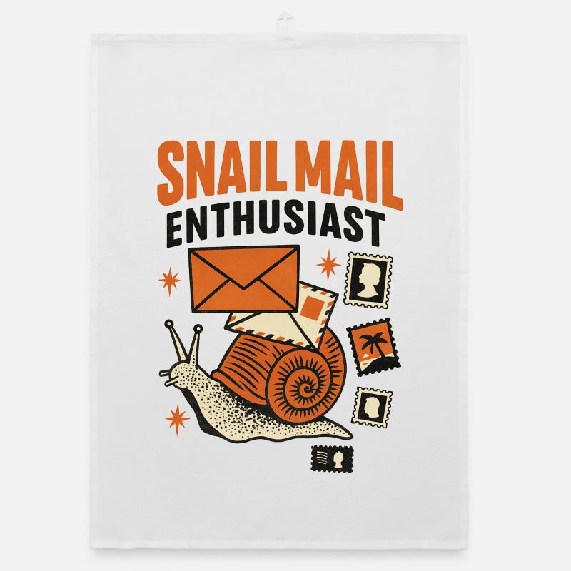 Illustration d'un passionné de courrier postal Torchon bio