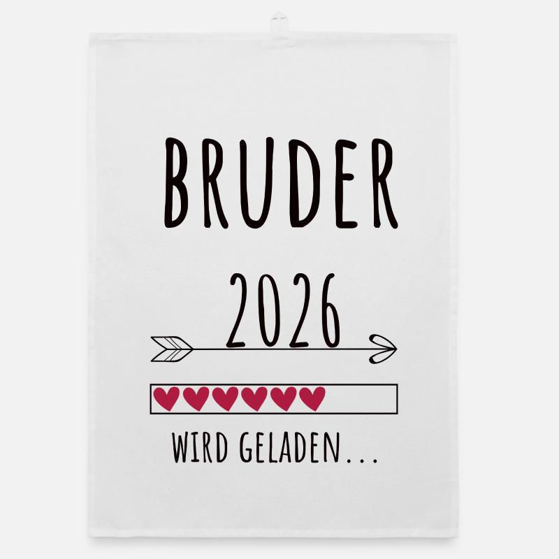Werdender Bruder 2026 Geschenk Schwangerschaft Organic Geschirrtuch