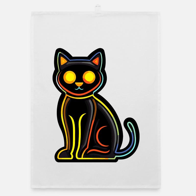 Katze Halloween Comic Kater Organic Geschirrtuch