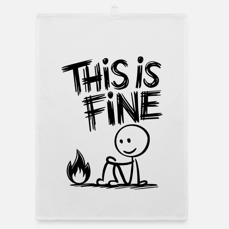 Sarcastic Doodle Organic dish towel