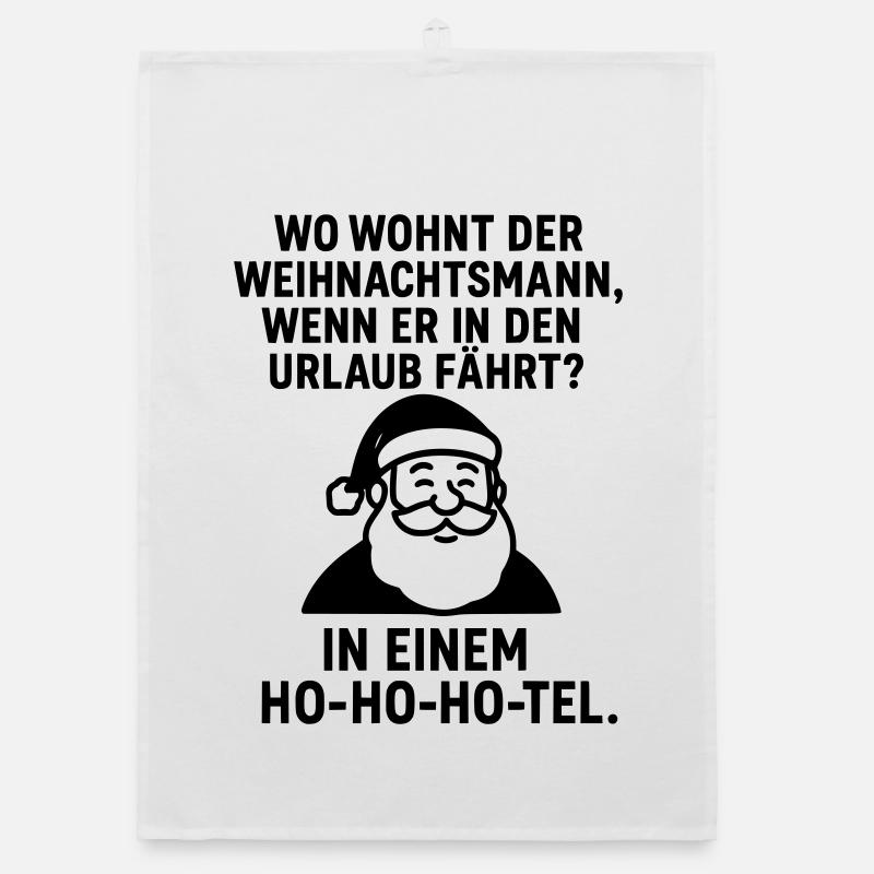 ho ho hotel weihnachtsmann urlaub Organic Geschirrtuch