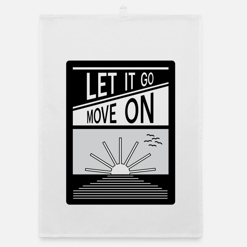 Loslassen. Mach weiter. Organic Geschirrtuch