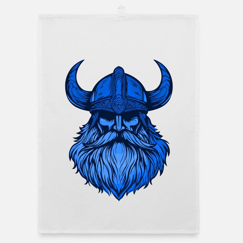 Wikinger Kopf Organic Geschirrtuch