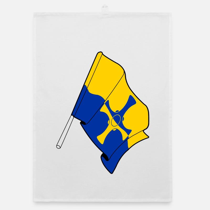 Flagge von Durham Organic Geschirrtuch