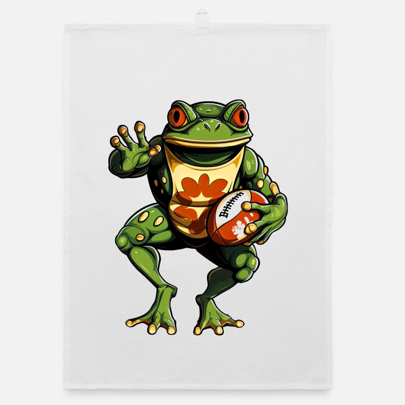 Frogs Rugby Organic dish towel
