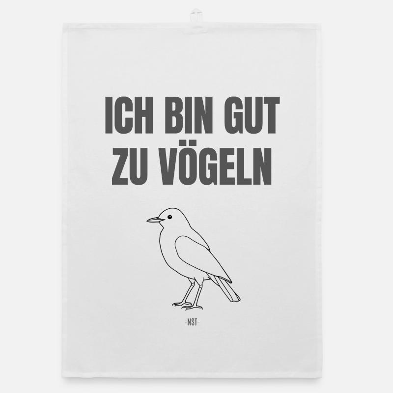 ICH BIN GUT ZU VÖGELN Organic Geschirrtuch