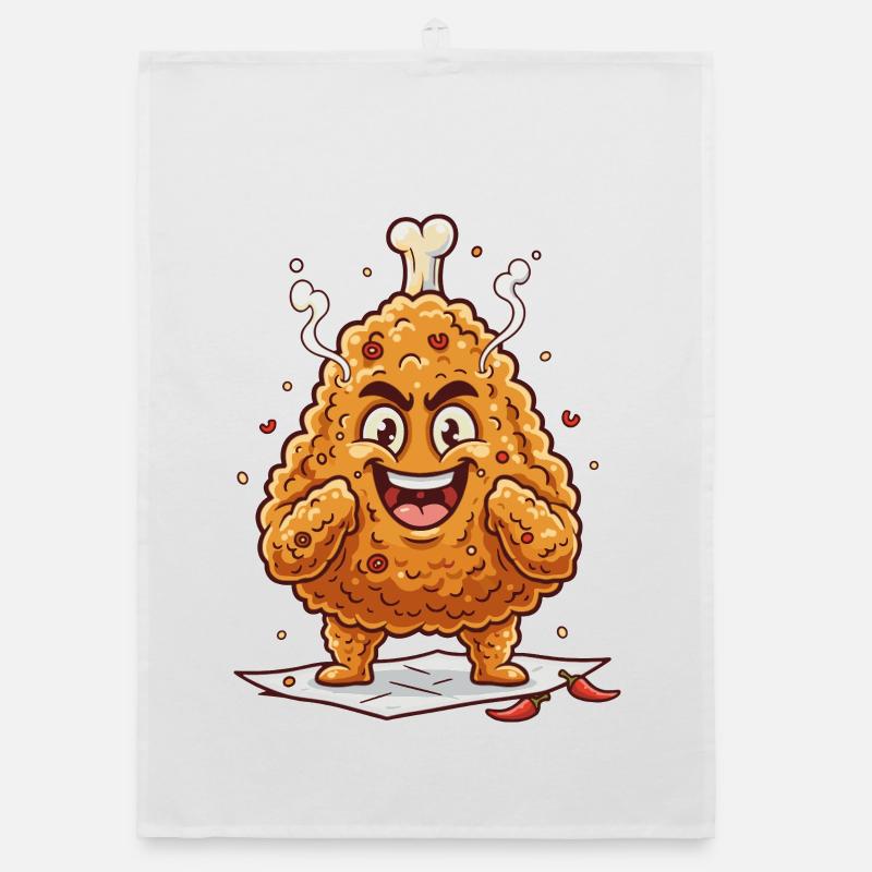 Giggling chicken breading Organic dish towel
