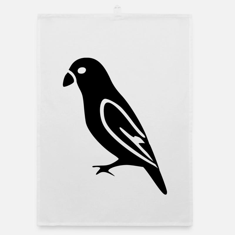 black bird gift nature lover Organic dish towel