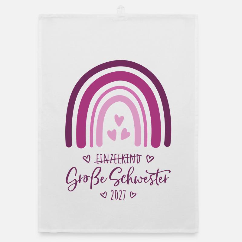 Große Schwester 2027 Regenbogen  Organic Geschirrtuch