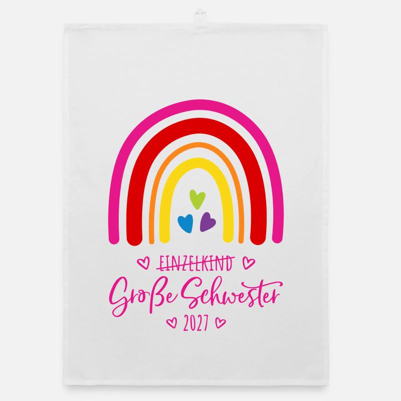 Große Schwester 2027 Regenbogen Organic Geschirrtuch