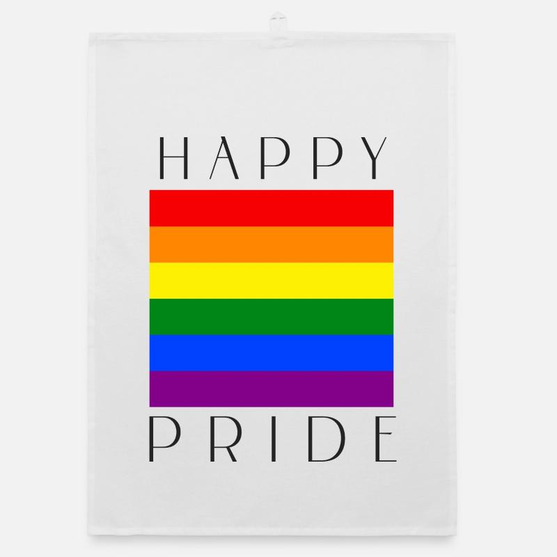 Happy Pride Regenbogen lgbtqia+ Organic Geschirrtuch
