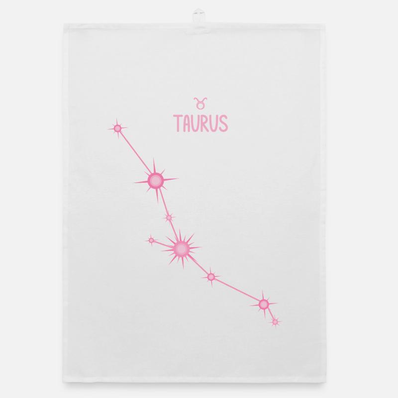 Stier-Sternzeichen Sternbild Pastellrosa Organic Geschirrtuch
