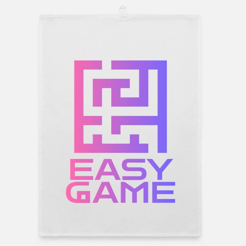 Maze Neon Easy Game Logo - Organic Geschirrtuch - Weiß