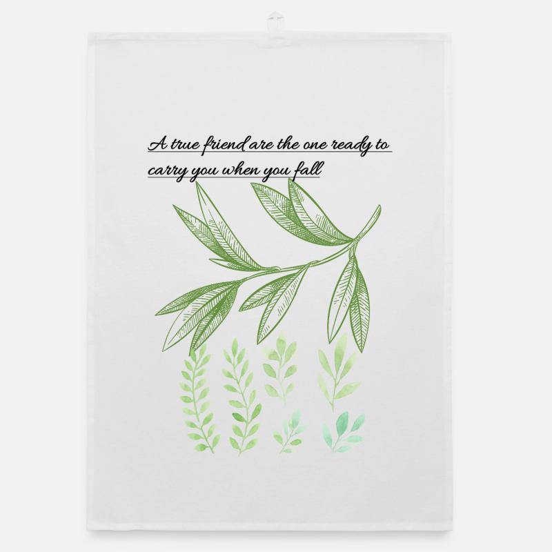 Leaf Embrace : Citation d’amitié honnête Torchon bio
