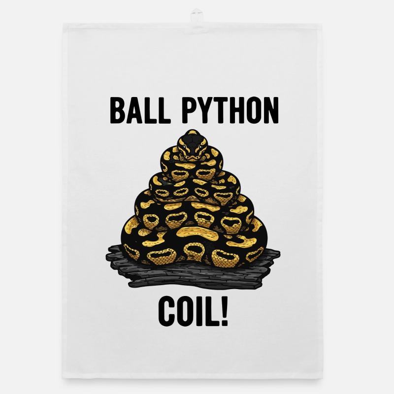 Royal Python Ball Python Coil Reptile Pyramid Organic dish towel