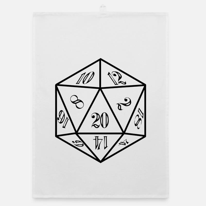 D20 Bad Sample RPG Dice Saying Organic dish towel