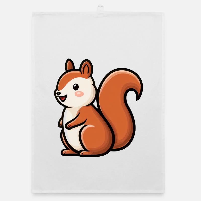 Verspielter Eichhörnchen-Charme Organic Geschirrtuch