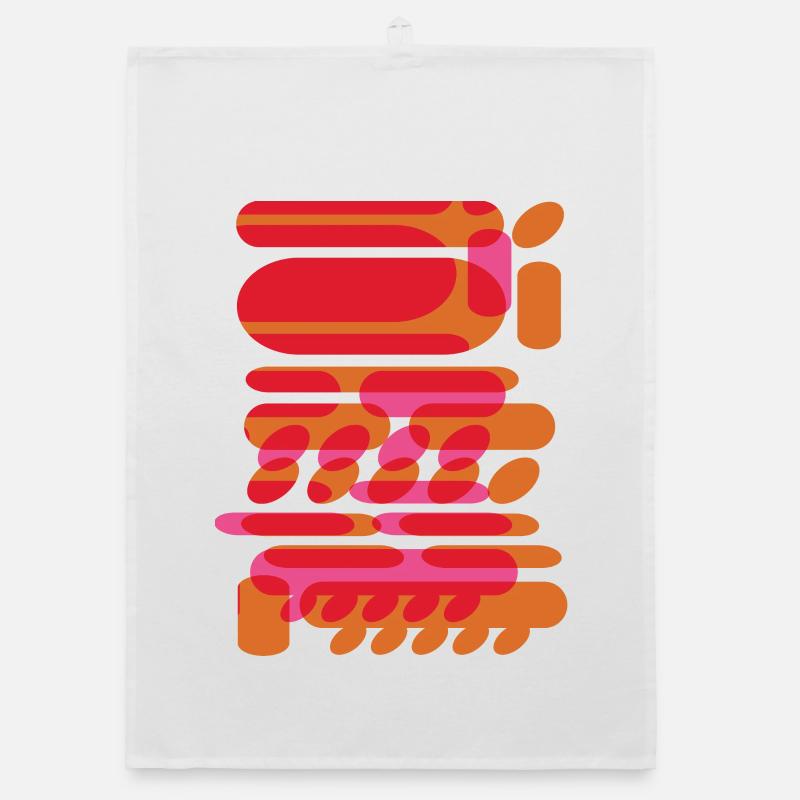 Abstract graphic shapes in techno design Organic dish towel
