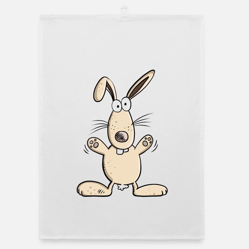 Happy Bunny I Easter Easter Bunny I Gift Organic dish towel