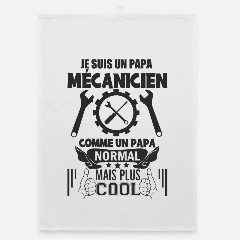Papa mécanicien Torchon bio