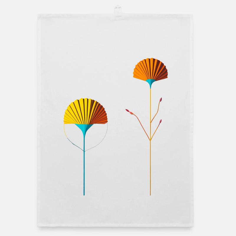 Fans abstraits de Color Blossom Torchon bio