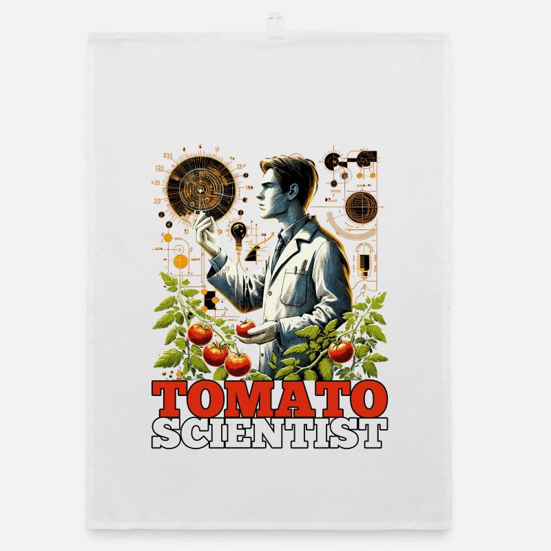 Tomato Scientist Science Gift Organic dish towel