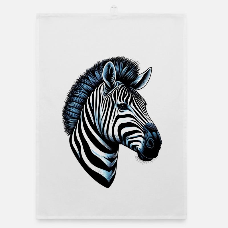 Zebra - Organic Geschirrtuch - Weiß