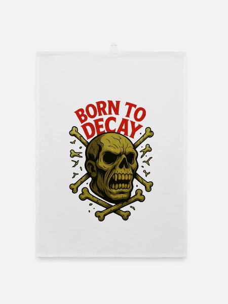 Born to Decay - Torchon bio - blanc - Devant