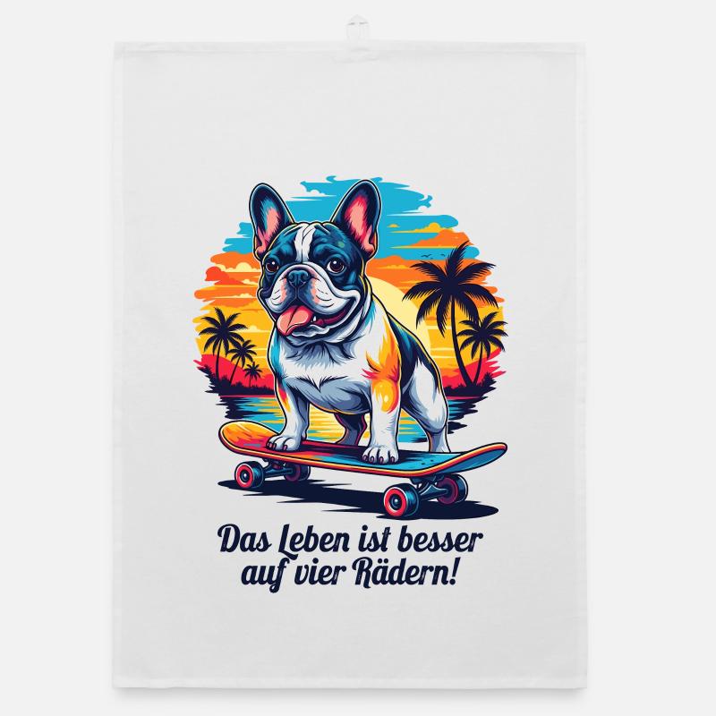 Life is better on four wheels Organic dish towel