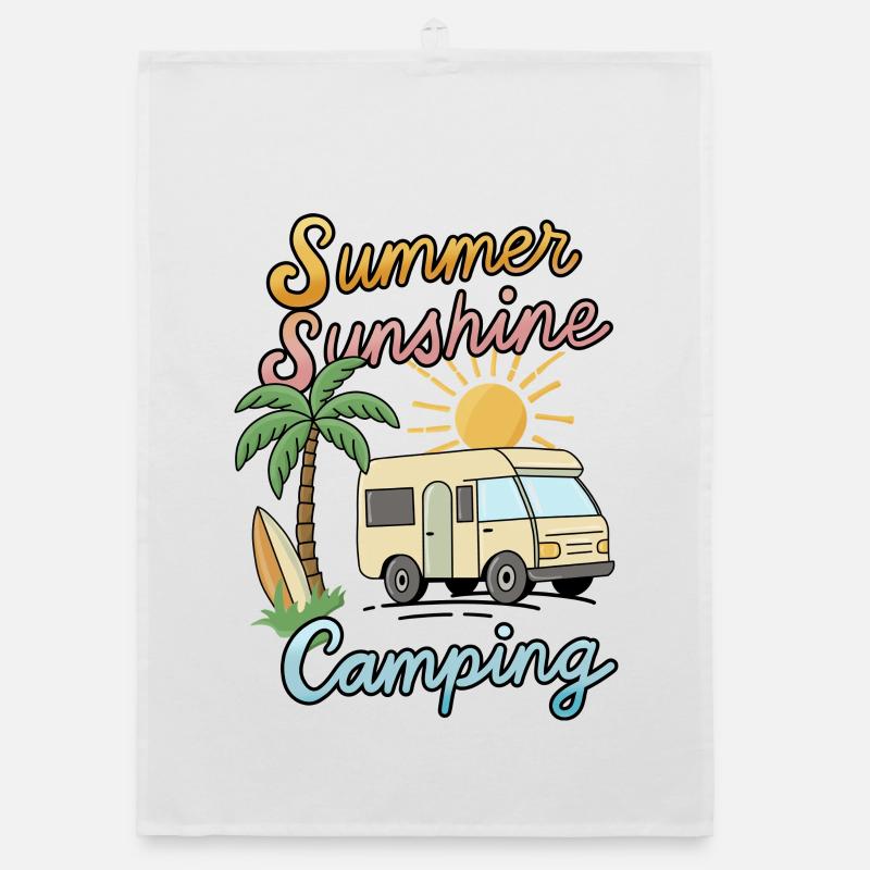 Camping au soleil d’été Torchon bio