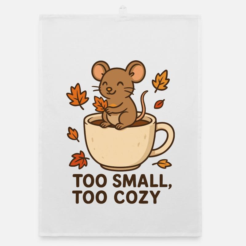 Cuddly mouse ritual in autumn Organic dish towel